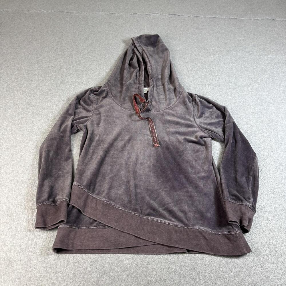 Sundance Hoodie Women Small Purple Velour Hoodie Tunic Embroidered Boho Cozy